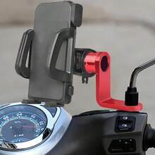 1 szt. Aluminiowy adapter do lusterka motocyklowego, uchwyt na telefon, wielofunkcyjny stojak rozszerzający