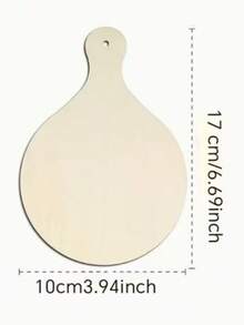 2/6/12 قطعة مجداف خشبي دائري غير مكتمل مع مقبض، مناسب للأعمال اليدوية، ديكور مطبخ عيد الميلاد DIY