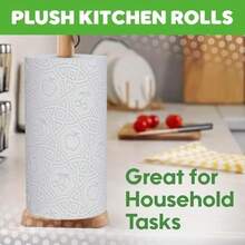 Plush 3-Ply Kitchen Paper Towels – Ultra Absorbent & Durable  Rolls Cleaning Wipes Household - 18 Rolls - View 5