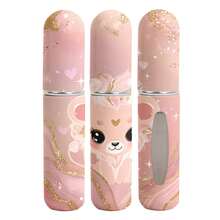 Cute Cartoon Animal Print Refillable Perfume Atomizer – Pink Marble Travel Spray Bottle - Multicolor - View 9