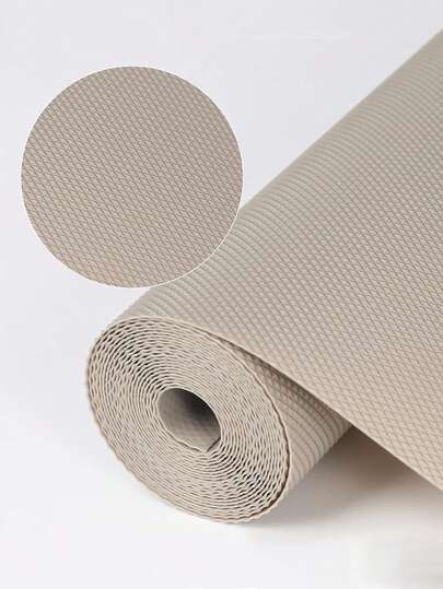 1 rollo de 30 x 100 cm Forro para estantes de cocina, forro para cajones sin adhesivo fácil de cortar, impermeable y a prueba de aceite, color caqui para refrigerador.