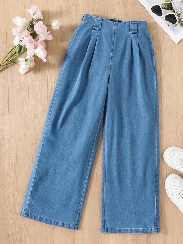 Jeans casual e comodi con gamba dritta e strappi, adatti per tutte le stagioni, per ragazze