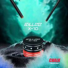 超细 8000 粒度磁性台球杆粉笔 - 增强附着力，实现最大控制力和零混乱，带有集成的尖端磨擦器