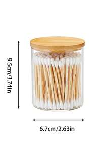 Qtip Stand Bathroom Container 4-Piece Set, Vanity Makeup Storage, Round Pad/Floss Dispenser For Organization And Storage