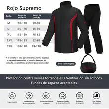 Impermeable Motociclista Reflejante con Capucha, Alta Calidad Chubasquero  Reflectante para Mujer y Hombre, Conjunto de Impermeables para Moto con Cubrezapatos - Grande + Rojo - Ver 2
