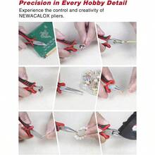 Jewelry Pliers Sets Jewelers Making Tools Kit Professional 8 Piece Mini Wire Plier With Wood Holder For Beading Crafting Crimping Cutting Repair Wrapping Complete Quality For Adults Starter - Đỏ - Xem 7