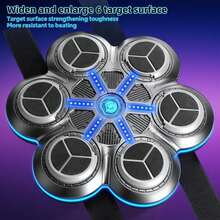 Music Boxing Machine - Interactive Punching Trainer With Boxing Gloves, Large-Sized Wall-Mounted Electronic Boxing Target For Kids, Wireless Punching Pad With LED Lights, Fun Training Equipment For Kids, Ideal Gift For Halloween, Easter And Birthdays