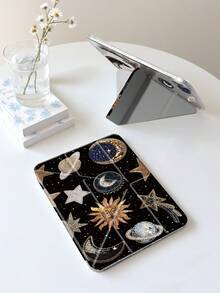 Starry Universe Pattern-Sided Painted Effect Acrylic Crystal Cover For IPad 10th Generation, IPad 10.2/Mini6/Mini7/9.7inch, Tablet Case Compatible With Samsung Galaxy Tab A9 Plus,3+Y Fold Anti-Bend, Reinforced Silicone Corners, Auto Wake/Sleep Function, Built-In Pencil Slot, Multi-Angle Foldable Stand - Perfect Daily Protection, Great Holiday Gift - Multicolor - View 4