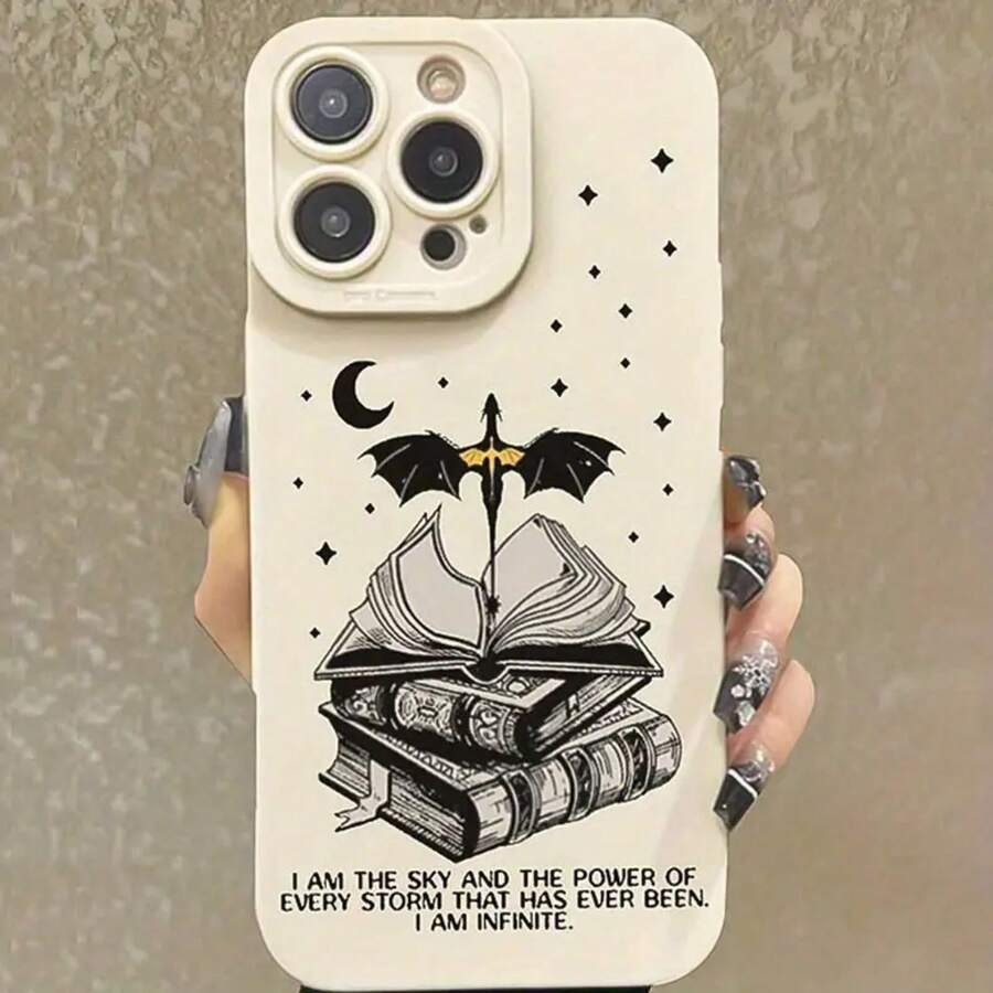 1 Funda de Protección Completa a Prueba de Golpes de Material TPU Pintado con Dragón Blanco Antiguo para Apple 6/7/8/X/11/12/13/14/15/16 Pro/16 Pro Max/16 Plus - Colores mixtos - Ver 1