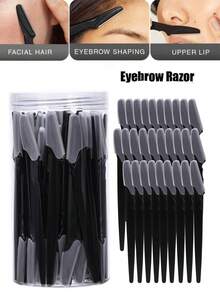 Set de 5/10/30/40/66 navajas para cejas, afeitadora facial multifunción, herramienta de exfoliación y depilación, recortador de cejas con cubierta, apto para mujeres y hombres