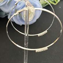 1 Pair & Unique Cross Design Women Hoop Earrings