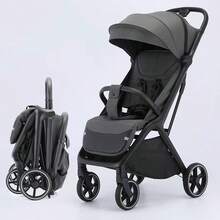 Lightweight Stroller, Foldable Stroller, Extended Zippered Sun Canopy, One-Touch Collection, Adjustable Backrest, Breathable Mesh Fabric, Easy To Carry, Suitable For Travel