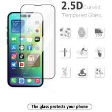 3 piezas de protector de pantalla de vidrio templado de alta luminosidad, dureza 9H, bordes 2.5D, resistente a arañazos, sin burbujas, compatible con iPhone X, XS, XR, XS Max, 11, 11 Pro, 11 Pro Max, 12, 12 Pro, 12 Pro Max, 13, 13 Pro, 13 Pro Max, 14, 14 Pro, 14 Plus, 14 Pro Max, 15, 15 Pro, 15 Plus, 15 Pro Max, 16, 16 Pro, 16 Plus, 16 Pro Max