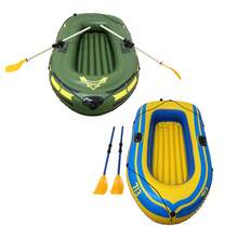 Inflatable Kayak Canoe Fishing Boat, Thick & Durable Foldable Inflatable Boat, Air Cushion Boat, Surfing Rafting 2-Person Water Sports Boat For Outdoor Water Party