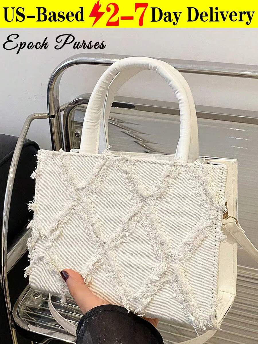 Crossbody Bags For Women Quilted Bag Purses And Handbags With StrapWomen's Single-Shoulder Bag Handbag Detachable Shoulder Strap Adjustable Shoulder Strap Zipper Closure Rhomboid Pattern Single-Strap Handbag Quilted Bag Cold Weather  Top Handle Bag