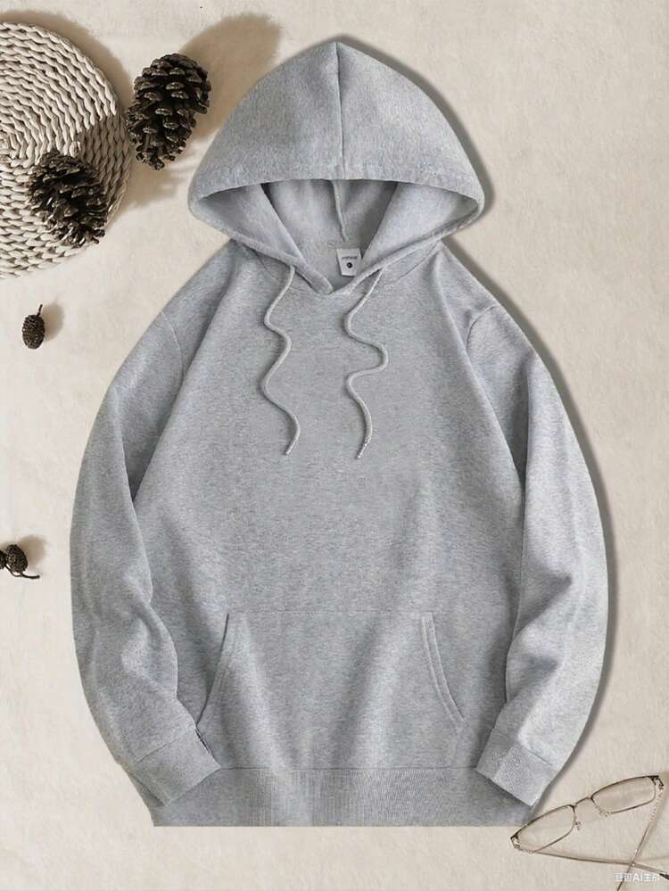 Men Hoodies - 灰色 - 查看 2