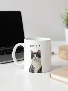 1 szt. spersonalizowany kubek ze zdjęciem zwierzaka, spersonalizowany kubek do kawy ze zdjęciem, spersonalizowany kubek z tekstem, spersonalizowany kubek pamiątkowy z okazji rocznicy, prezent na parapetówkę, prezent na Walentynki, prezent rocznicowy, prezent na ukończenie szkoły, prezent na Dzień Matki, prezent na Dzień Ojca, idealny prezent dla taty/mamy, wyjątkowy prezent dla żony/męża, idealny prezent dla chłopaka/dziewczyny, spersonalizowany prezent dla niego/niej, przemyślany prezent dla miłośników/właścicieli zwierząt - Biały - Zobacz 2