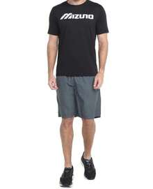 Mizuno Big Logo Men's Bermuda Shorts - Light Gray - Light Grey - View 5