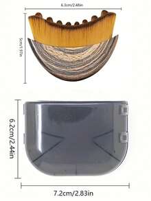 Lymphatic Contour Face Brush,Contour Face Brush For Lymphatic Drainage,Dry Lymphatic Drainage Massager,Ergonomically Designed To Fit The Skin Precisely,Foundation Brush,Concealer Brush,Blush Brush,Contour Brush,Blush Brush,Bronzer Brush,Powder Brush,Foundation Brush,Blush Brush - Brown - View 6