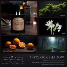 Winters Edge - Velas perfumadas para hombres, mecha de madera de 15 onzas, cera de mezcla de soja premium, quemaduras de 60 horas, velas perfumadas para el hogar, fabricadas en los - Sombra de las 5 O'Clock - Ver 3