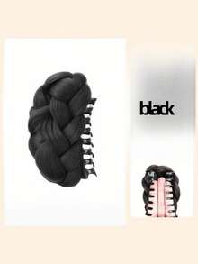 1 Piece Knitted Hair Claws For Women, High-Temperature Fiber, Party Clothing Accessories Fall Hair Accessories Autumn Hair Clips Fashion Claw Clips Elegant Hair Clutch Clips For Hair Winter For Vacation Outfits Woman - Multicolor - View 10