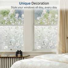 PET matte Fensterfolie zur Wärmerückgewinnung, Regenbogen-Fensteraufkleber, abnehmbare 3D-Buntglas-Fensterfolie für Büro, Badezimmer, Küche - Silber - Übersicht 3