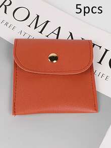 20/1pc Faux Leather Jewelry Pouches With Snap Closure Jewelry Storage Bag - Luxurious Gift Bags For Earrings, Necklaces, Bracelets, And Rings - Perfect For Storage & Pieceaging ﻿,Square Velvet Cloth Bag With Snap Fastener ,Velvet Jewelry Bags ,Cloth Gift Pouches Candy Gift Necklace Bracelet Packing Jewelry Beads Gift For Valentine's Day