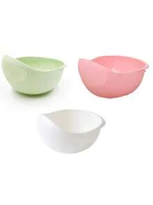 1 cái rổ vo gạo nhà bếp, rổ lọc, chậu rửa bằng nhựa, dụng cụ vo gạo đa năng, rây gạo, rổ thoát nước bằng nhựa, rổ rửa rau củ quả gia dụng, thiết kế đục lỗ, thoát nước hiệu quả, dụng cụ nhà bếp bền chắc. Thích hợp để rửa và làm ráo rau củ, trái cây và gạo. - Nhiều màu - Xem 13