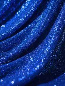 1 件海军蓝星空闪光面料，超闪亮星空 DIY 服装和连衣裙材料