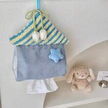 1 Peça Caixa de Lenços Pequena Estilo Cute Ins para Pendurar, Ideal para Sala de Estar, Quarto, Mesa, Penteadeira, Escritório, Banheiro, Mesa de Cabeceira, Organizador de Armazenamento de Lenços para Carro - Multicolorido - Visão 3
