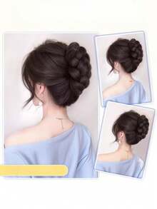 1 Piece Knitted Hair Claws For Women, High-Temperature Fiber, Party Clothing Accessories Fall Hair Accessories Autumn Hair Clips Fashion Claw Clips Elegant Hair Clutch Clips For Hair Winter For Vacation Outfits Woman - Multicolor - View 2