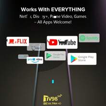 Q96 OHP A TV98 ATV X8 电视棒 4G 5G 高清 4K 安卓 14 无线 H.265 高清双 Wifi 64GB 全志 H313 四核 8K 语音遥控智能电视盒 - 黑色 - 查看 7