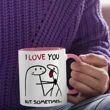 1 pezzo Tazza in ceramica con motivo LOVE, tazza da caffè, tazza da latte, tazza da tè, adatta per bevande calde e fredde, perfetta per caffè/tè, lavabile in lavastoviglie e microonde, regalo di San Valentino, regalo di compleanno, per casa e ufficio, adatta per coppie e amici