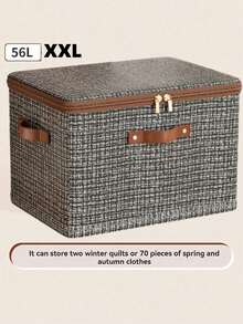Foldable Portable Storage Box, Dust-Proof Clothes And Quilt Organizer, Spring-Loaded Home Storage Container - Convenient And Space-Saving, Suitable For Bedding, Fabrics, Spring Clothing And Quilt Storage, Outdoor Yard Storage, Back To School Season - Grey - View 11