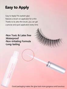 5 ml Colla per ciglie, trasparente e resistente dopo l'asciugatura, strumenti per ciglie finte per uso quotidiano, set facile da trasportare per i viaggi