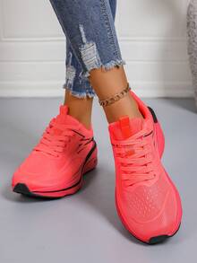 2025 Nuevos zapatos deportivos ligeros y transpirables para mujer - Diseño naranja rojo, suela de amortiguación MD, zapatillas de moda de corte bajo para entrenamiento, fitness y uso casual (Talla UE 36-43), zapatos deportivos para mujer, diseño de cierre cómodo y , de alto rendimiento y con estilo, esencial para entusiastas de la salud