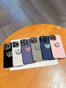 Support de téléphone en forme de papillon et mignon, rotation à 360°, repose-doigt réglable de haute qualité et brillant - universel, compatible avec , tous les smartphones, accessoires de téléphone mignons, support de bague de téléphone lumineux, accessoires de téléphone portable, support de bague de téléphone portable