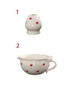 1pc/2pcs/3pcs/4pcs Pink Bow Ceramic Matcha Set, Includes Matcha Bowl, Whisk, Scoop, Stirrer, Baking Tools, Japanese Style Gift Box, Matcha Preparation Tools Set, Great Gift For Friends