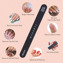Nail File 180 Grit Emery Boards Nails 10pcs Black Nail Files Professional Washable Doubled Sides Nail File Kit Natural Acrylic Nails Coarse Salon Use