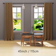 0.748 Inch Spiral Splice Curtain Rod/Roman Rod, Metal Iron Material, Adjustable Segment Count. Length: 31 Inches To 147 Inches, Fits 28 Inch To 144 Inch Windows. Can Be Used As: Blackout Curtain Rod/Sun Shade Rod/Sheer Curtain Rod. Wall-Mounted And Hanging Installation, Sturdy And Durable. Available In White, Black, Gold, Silver. Classic Decorative Finials, Perfect For Bedroom, Kitchen, Living Room, Dining Room, Bathroom, Office, Dorm And Rental Apartment. - Multicolor - View 22