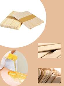 50 piezas/20 piezas Raspadores de belleza para depilación, depilación de madera, herramientas de raspado de cera, palitos de mezcla y aplicación de cera de depilación, herramientas de cuidado de depilación con cera de abeja