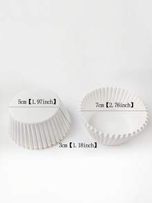 100 Stücke weiße Backförmchen, Backförmchen-Set, fettdichte Cupcake-Förmchen, geeignet für Kuchen, Snacks und Desserts für verschiedene Feste