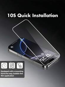 Bộ 3 miếng dán màn hình tương thích với Apple 17/16 Pro Max/16 Pro/16/16 Plus/16E/15 Pro Max/15/15 Pro/15 Plus/14 Pro Max/14 Pro/14/14 Plus/13/12/11, viền trắng in lụa, kính cường lực hai lớp, độ cứng 9H, độ trong suốt cao 99,99%, tương thích với ốp lưng điện thoại, phù hợp với thiết bị 6.9 inch. - trắng - Xem 3