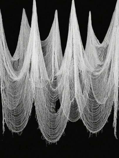 1/2/4 piezas Tela blanca de terror para decoración de Halloween, adecuada para casa embrujada, suministros para fiestas para uso en exteriores o interiores