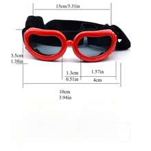 Small Dog Christmas Sunglasses, UV Protection Pet Goggles, Adjustable Waterproof Dog Glasses, Pet Eye Protection Accessories