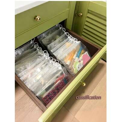 1/5/10个装加厚拉链袋，适用于文具、玩具、小工具分类收纳、旅行打包、化妆品收纳，透明分类袋，返校季必备，学习用品
