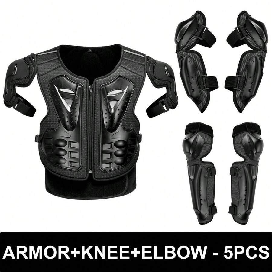 Armadura de motocicleta Rodilleras Coderas Protección para ciclismo Armadura corporal de motocicleta Equipo de protección de motocicleta con coderas y rodilleras Armadura para motocross Protector de espalda y pecho Accesorios para ciclismo Artículos esenciales para montar para mujeres y hombres Regalo para jinetes