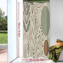 ستارة حمام قماشية بطراز بوهيمي بسيط، مطبوعة من البوليستر مع خطافات، بدون حاجة إلى ثقب، قابلة للغسل في الغسالة، بتصميم مجرد بألوان بيج فاتح وأخضر لديكور الحمام الحديث، ستارة حمام مقاومة للماء والعفن، قابلة للغسل في الغسالة، مصنوعة من البوليستر، لا تحجب الضوء، خفيفة الوزن ومنفذة للهواء. قد تختلف الألوان قليلاً حسب ظروف الإضاءة. تشمل 12 خطاف - ديكور حمام فني. - متعدد الألوان - مشاهدة 8