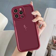 For IPhone 11, 12, 13, 14, 15, 16 Plus Pro Promax XSMAX XS/ X Silicone Case, High-End Fashion, HigherSuitable For IPhone 17 Air - 酒紅色 - 查看 5