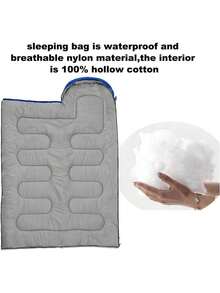 NetHong 4 SEASON SINGLE SLEEPING BAGS WITH LINER CAMPING RECTANGULAR ENVELOPE ZIP  ADULT - Multicolor - View 5